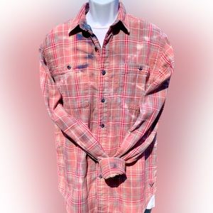 🥾SOLD🧡 Upcycled Rev-Dye flannel, Men’s M.